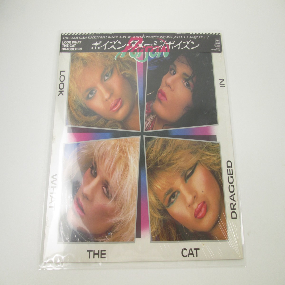 POISON LOOK WHAT THE CAT DRAGGED IN 28AP 3202 with OBI Poster Japan LP Vinyl