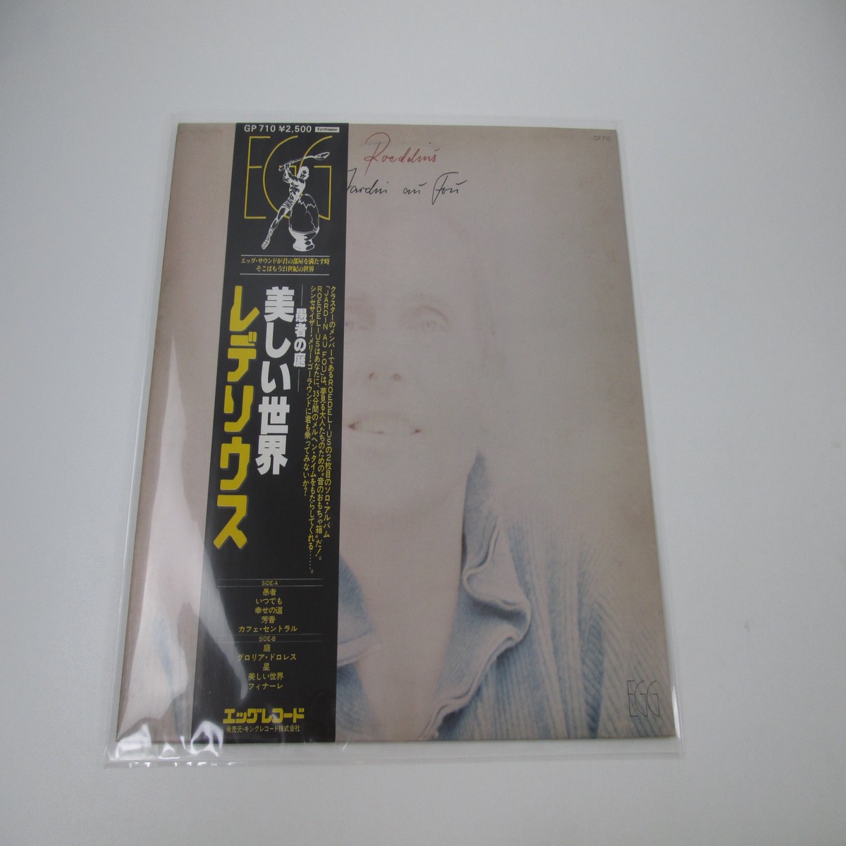Roedelius Jardin Au Fou Promo GP-710 with OBI Japan LP Vinyl