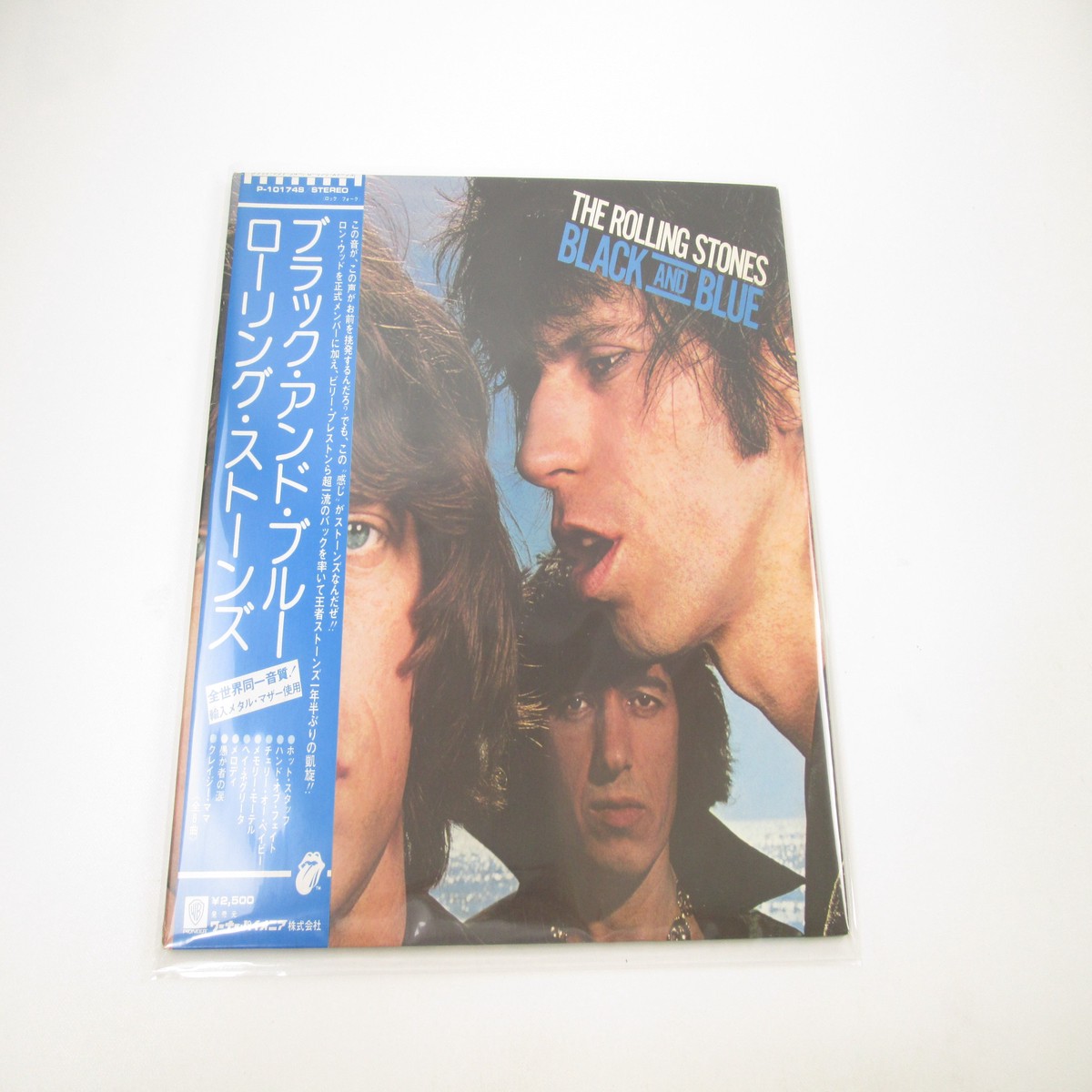 ROLLING STONES BLACK & BLUE WARNER P-10174S with OBI Japan LP Vinyl