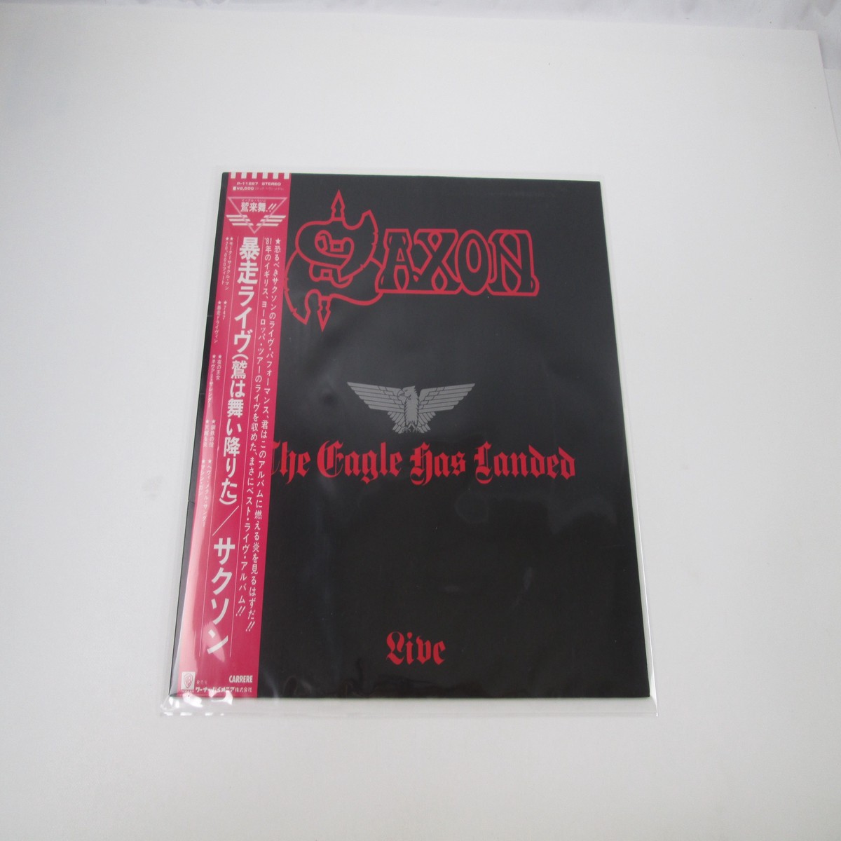 Saxon The Eagle Has Landed (Live) Carrere P-11227 with OBI Japan LP Vinyl