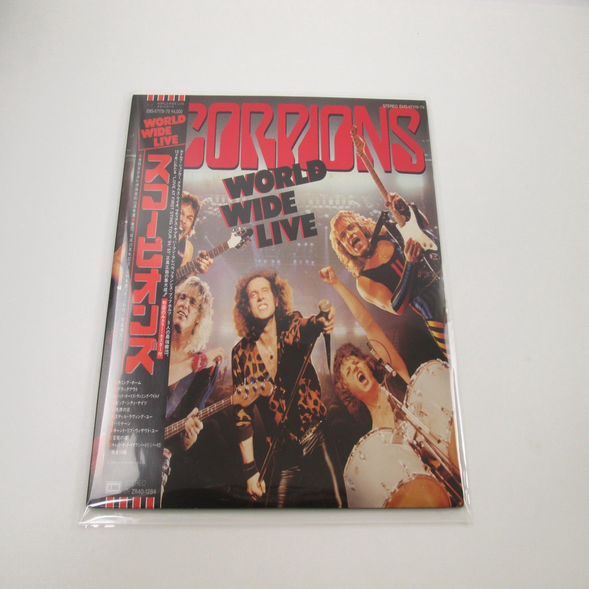 Scorpions World Wide Live EMI EMS-67178~79 with OBI Poster Japan LP Vinyl