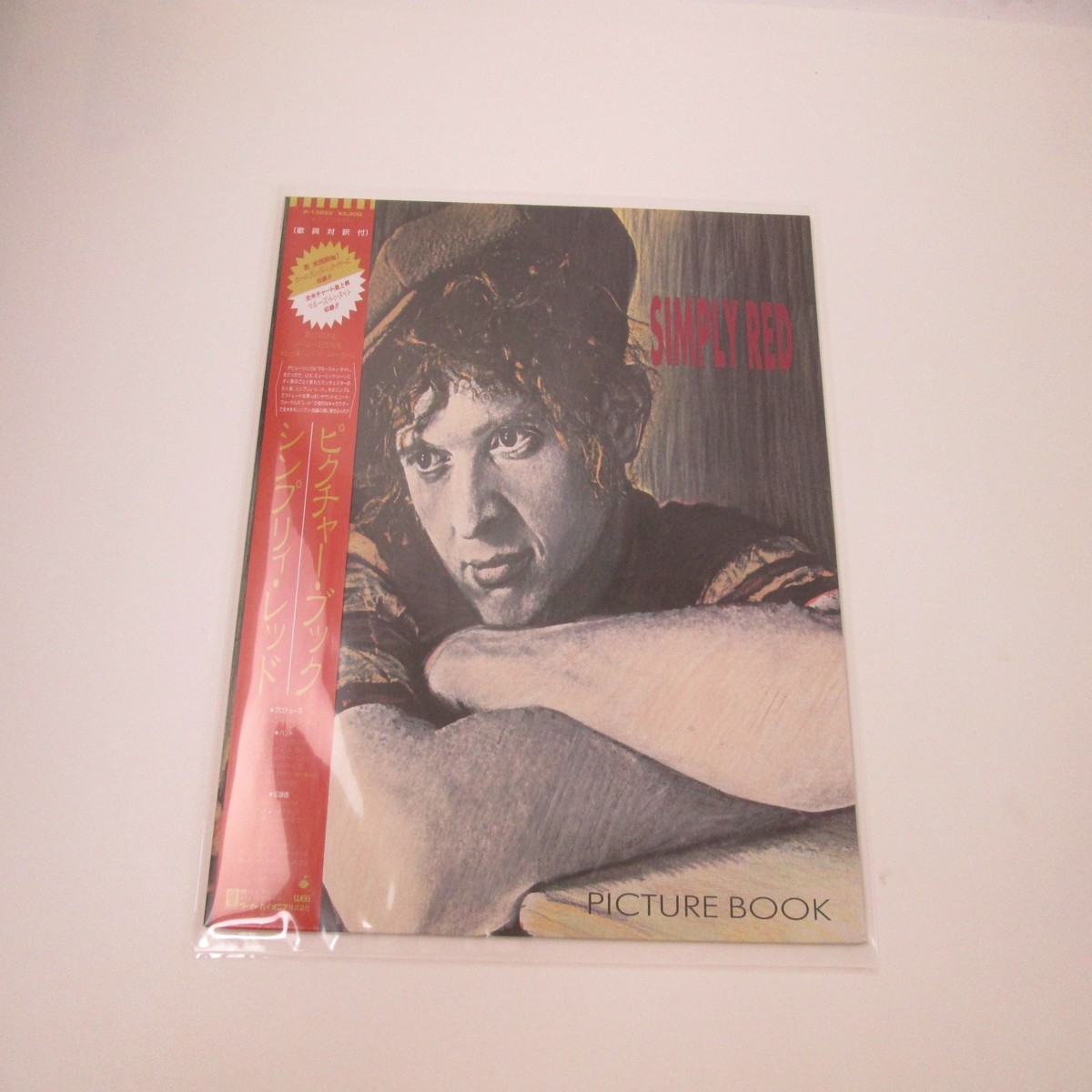 SIMPLY RED PICTURE BOOK ELEKTRA P-13228 with OBI Japan LP Vinyl B