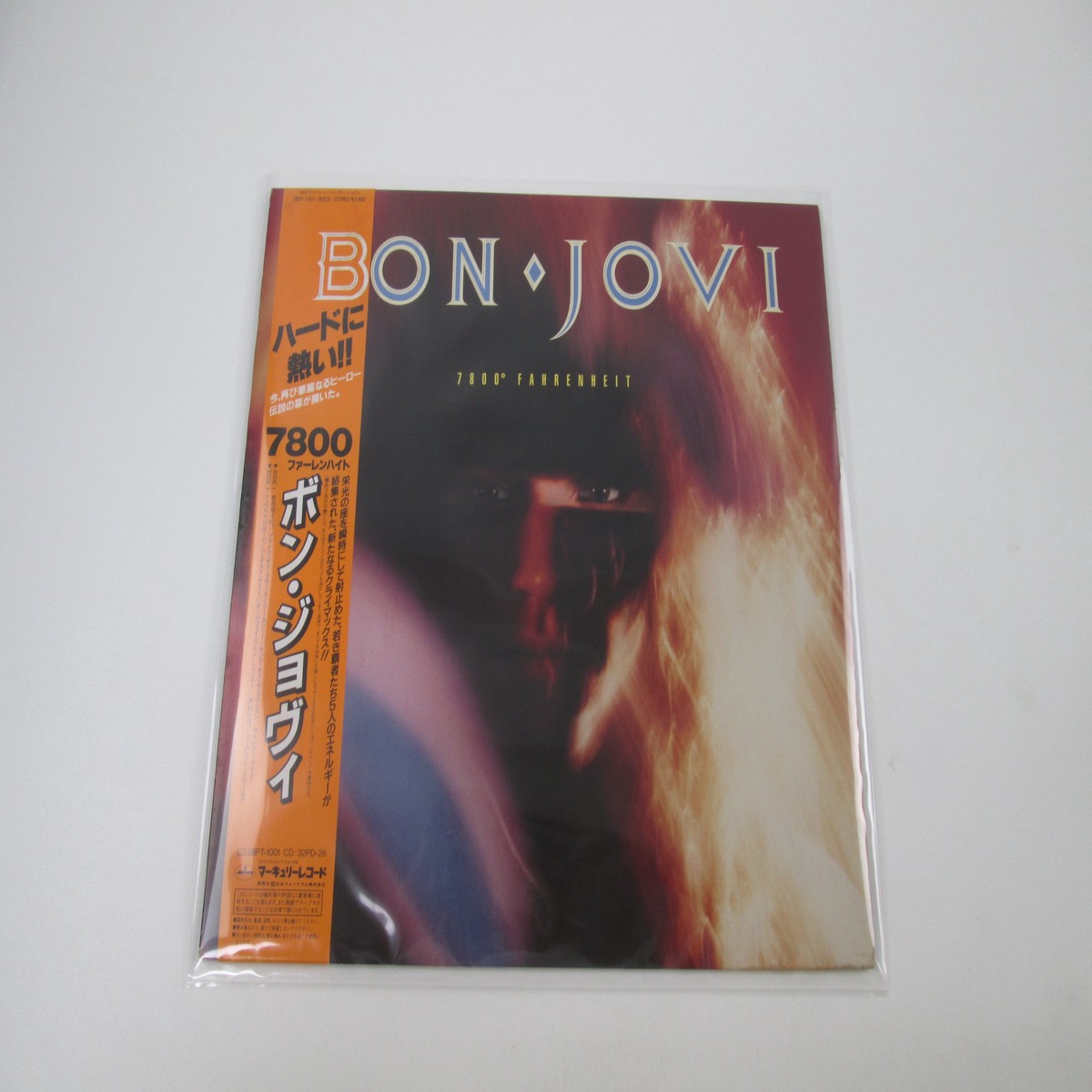 BON JOVI 7800 FAHRENHEIT MERCURY 28PP-1001 with OBI Japan LP Vinyl