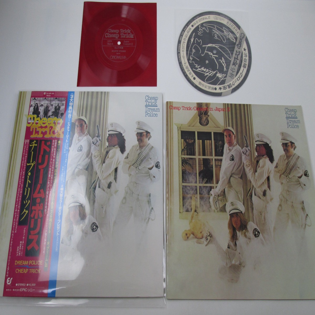 CHEAP TRICK DREAM POLICE 25 3P-50 with OBI Tour Book Japan LP Vinyl
