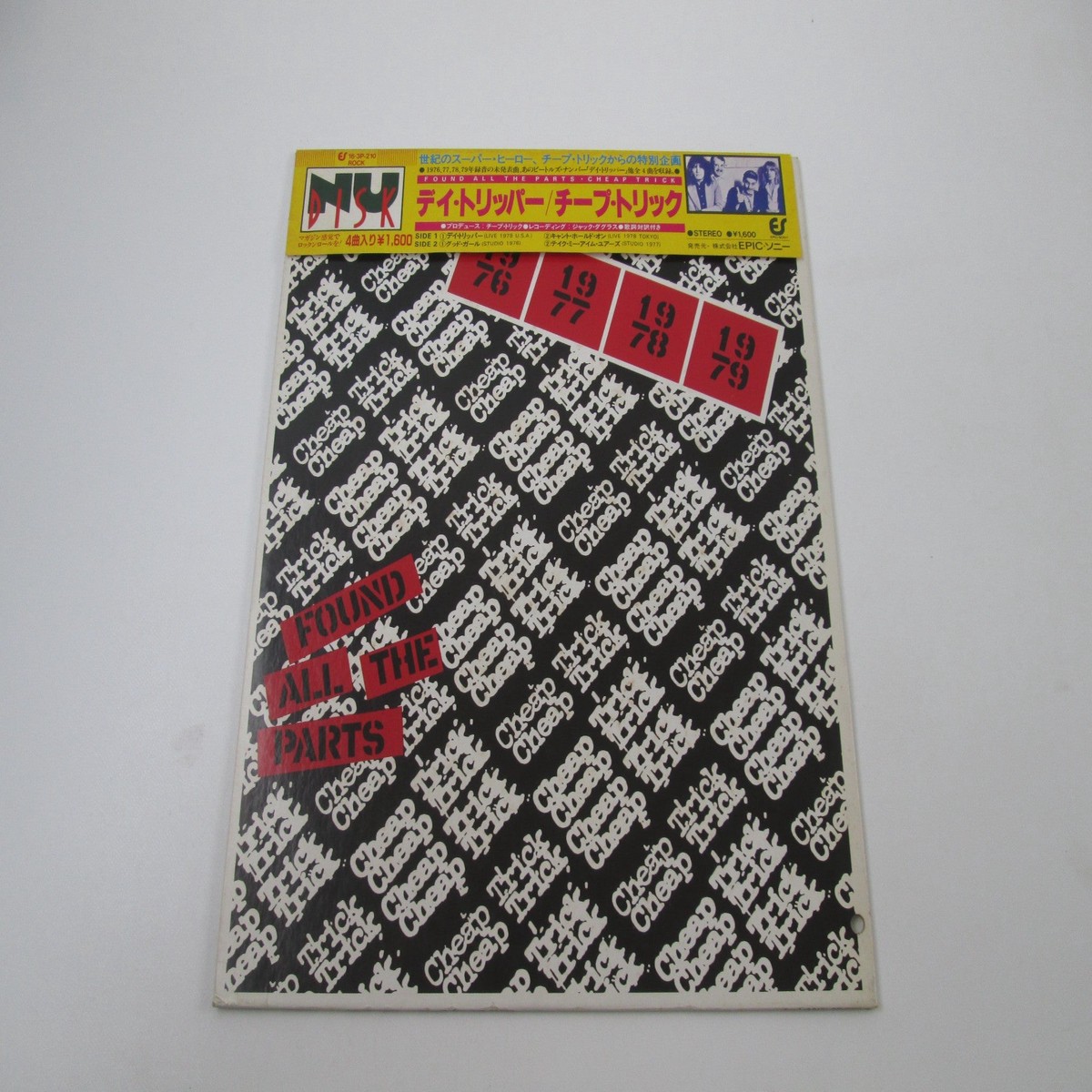 CHEAP TRICK FOUND ALL PARTS Promo 16 3P-210 with OBI Japan LP Vinyl