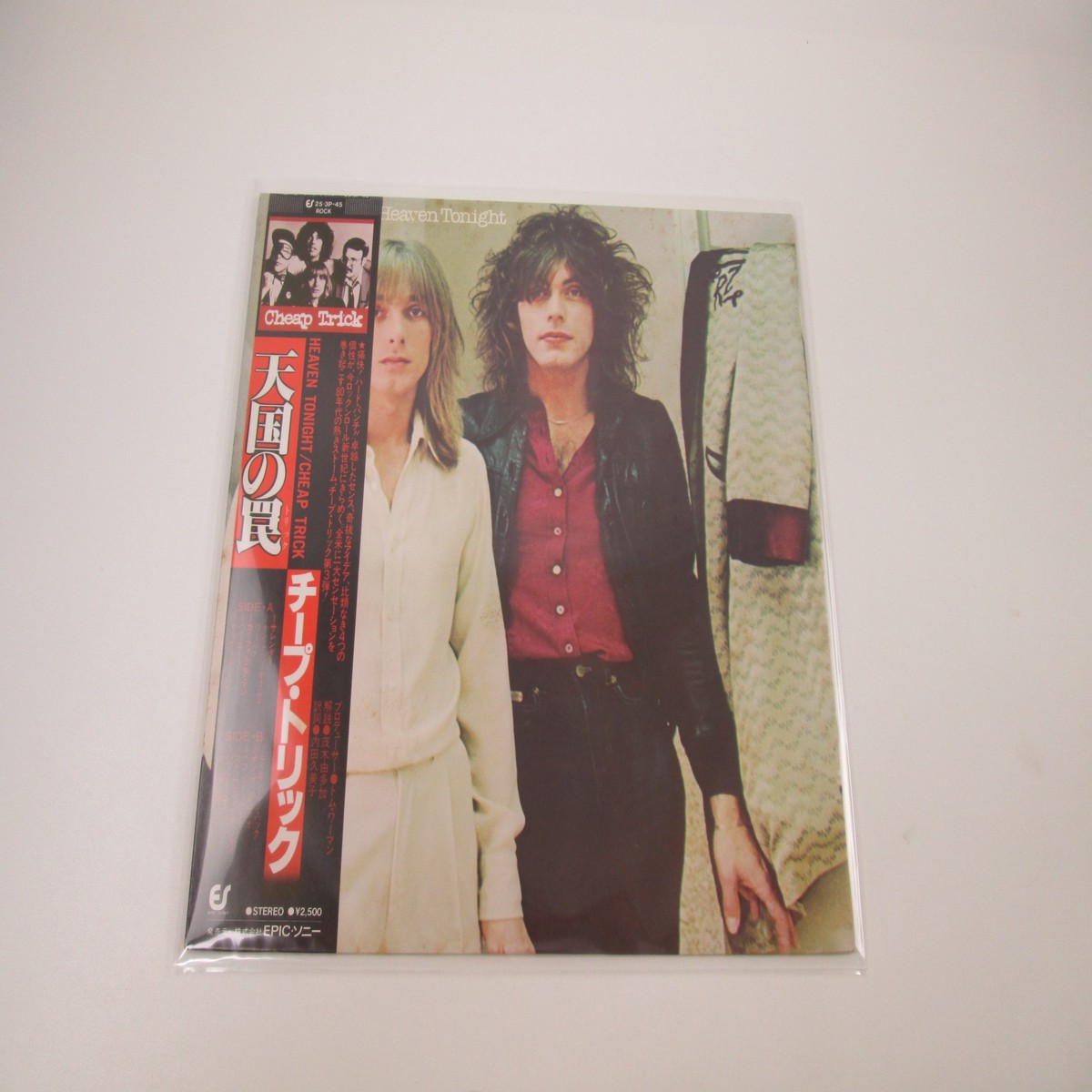 CHEAP TRICK HEAVEN TONIGHT EPIC 25 3P-45 with OBI Japan LP Vinyl