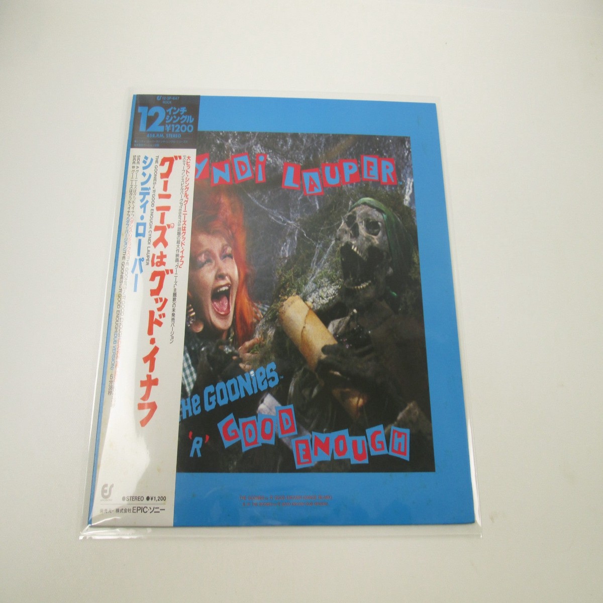 Cyndi Lauper Goonies R Good Enough 12 3P-647 with OBI Booklet Japan LP Vinyl
