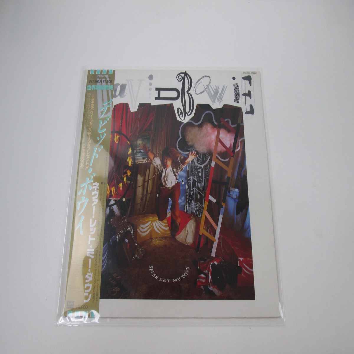DAVID BOWIE NEVER LET ME DOWN EYS-91221 with OBI Poster Japan LP Vinyl