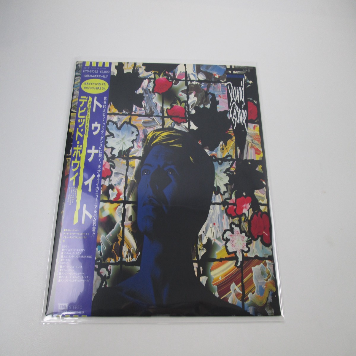 DAVID BOWIE Tonight EYS-91092 with OBI Poster Japan LP Vinyl