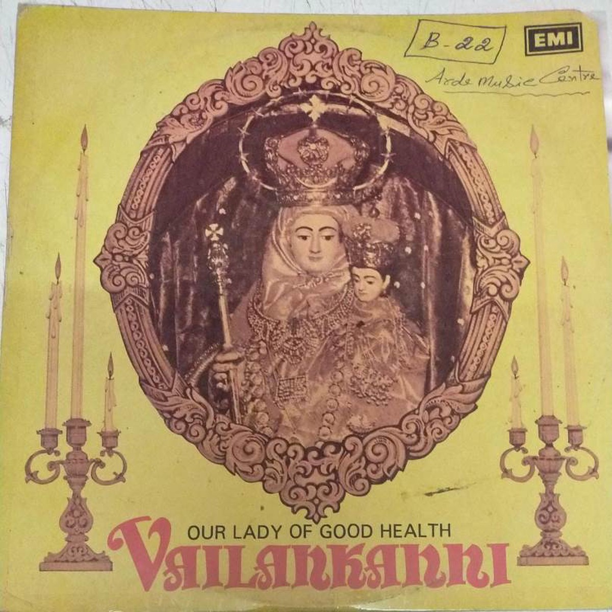 Vailankanni Christian Devotional songs Tamil LP Vinyl Record by MS Viswanathan