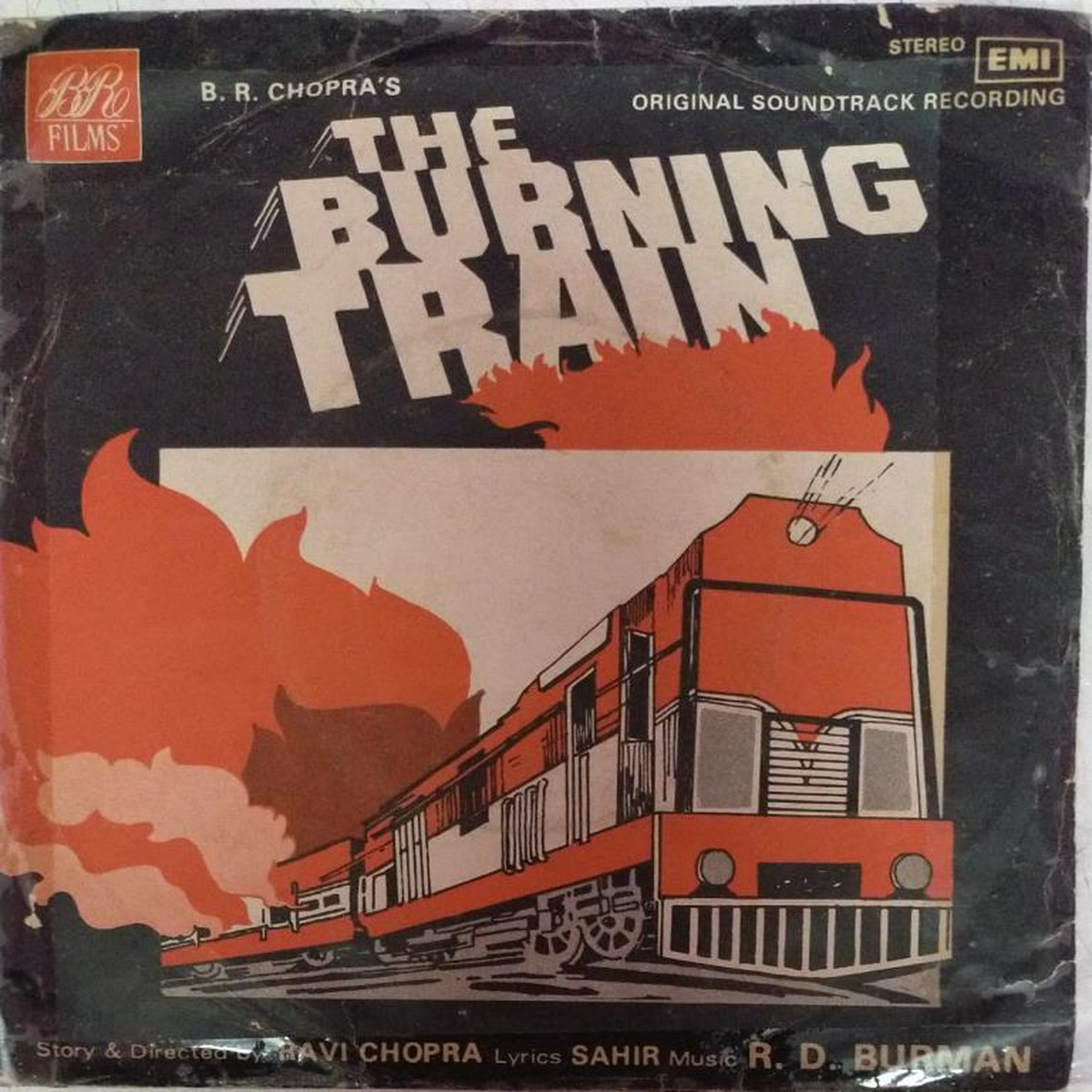 The Burning Train Hindi Film EP Vinyl Record by R D Burman